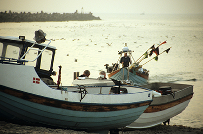 Klittmöller Fischerboot am Strand