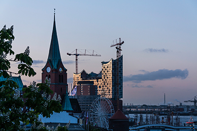 Hamburg Blick richtung Elbphilharmonie